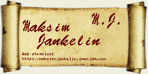 Maksim Jankelin vizit kartica